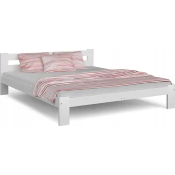 Postel Dvojlůžko imitace dřeva AJKmeble 120x200 cm bílé