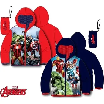 Dívčí bunda CHLAPECKÁ ŠUSŤÁKOVÁ BUNDA VĚTROVKA AVENGERS červená 104