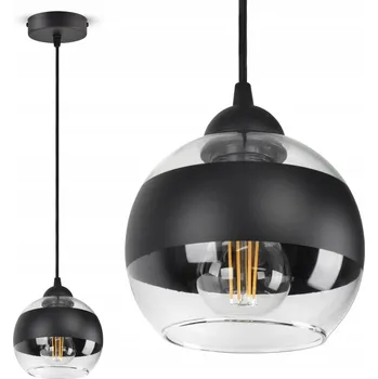 Závěsné stropní svítidlo Černá skleněná koule Black Belt EZ1 LED E27