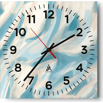 Hodiny Nástěnné hodiny do obýváku 40x40 Umění Bezhlučné Hodiny na skle Tiché