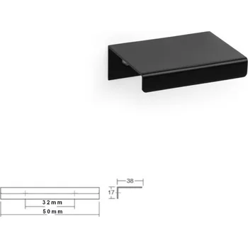 Krawędziový Nábytková úchytka na nábytek Way 32, hliníkový, černý