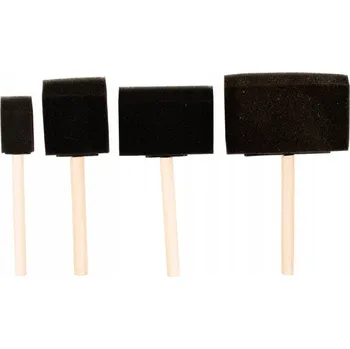 Umělecký štětec Pěnový štětec plochý sada 4 ks štětce houbička na malování