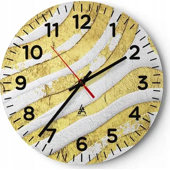 Hodiny Kuchyňské nástěnné hodiny 30x30 Abstrakce Moderní skleněné hodiny Tiché