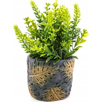 umělá květina ZELENÝ VŘES V KVĚTINÁČI 18 CM - RŮZNÉ VZORY