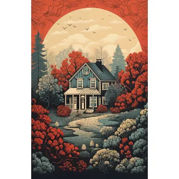 Plakát Plakát Idylla Rustykalna bez rámu 53 x 81 cm