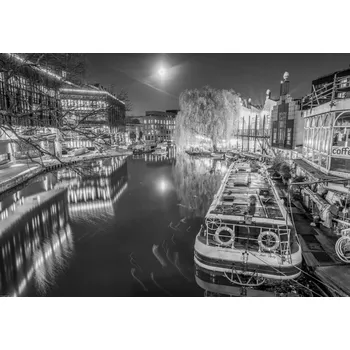 Obraz Plakát Loď na kanálu Regent's bez rámu 66,5 x 46,5 cm