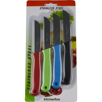 Kuchyňský nůž KUCHYŇSKÉ NOŽE NA ZELENINY OSTRÉ PEVNÉ 7 cm 4 ks