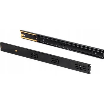 Nábytkové kování Kuličková výsuvná lišta 500 mm S TLUMENÍM DOVÍRÁNÍ EMUCA ČERNÁ