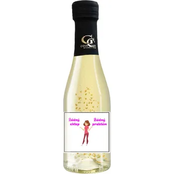 Zlaté šumivé 0,2 l Žádný chlap, žádný problém (Dárková vína se zlatem)