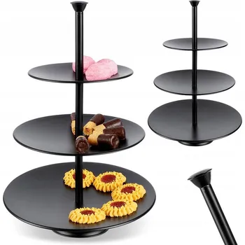 Podnos Cadro 3-úrovňová, černá, kovová