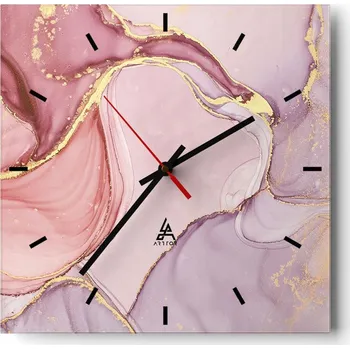 Hodiny Velké nástěnné hodiny 40x40 Abstrakce Skleněné tiché hodiny