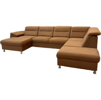 Sedací souprava Rozkládací rohová sedačka SCANDURO U hnědá