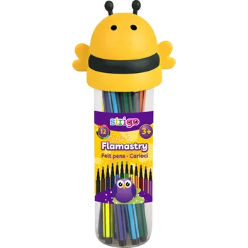 Kresba Barevné fixy STRIGO 12 barev - Včelka