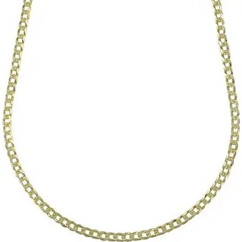 Řetízek Stříbrný pozlacený řetízek pancr s brusem délka řetízku 50cm