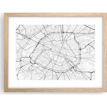 Obraz Obraz plakát v rámu světlý dub do obýváku 40x30 město foto na zeď