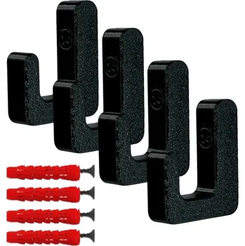 Věšák DELOSPRO SADA HLUBOKÝCH JEDNOTLIVÝCH HÁKŮ NA OBLEČENÍ PRO LAMELY LOFT ČERNÁ