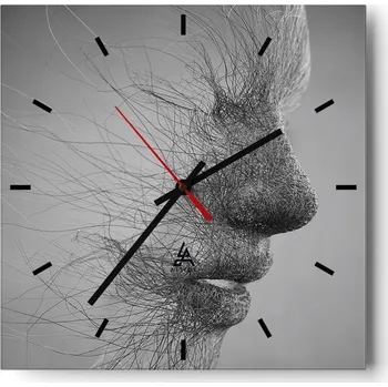 Hodiny Velké nástěnné hodiny 40x40 Abstrakce Skleněné tiché hodiny