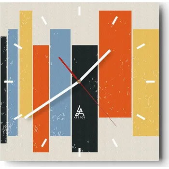 Hodiny Velké nástěnné hodiny 40x40 Minimalistické skleněné hodiny Tiché