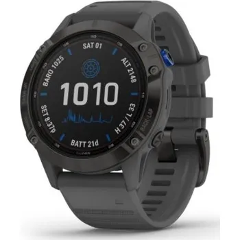 Hodinky Sportovní hodinky Garmin Fenix 6 Pro Solar černé s gumovým řemínkem