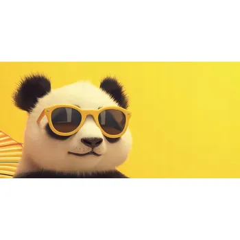 Plakát Plakát Panda v prázdninové náladě bez rámu 91,3 x 44,5 cm