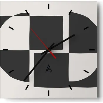 Hodiny Velké nástěnné hodiny 40x40 Abstrakce Skleněné tiché hodiny