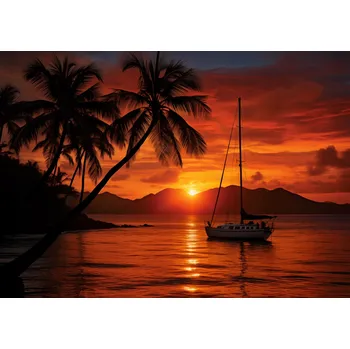 Plakát Plakát Tropický Západ bez rámu 42 x 29,7 cm