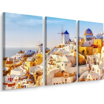 Obraz Obraz Triptych ARCHITEKTURA Santorini 3D 60x40