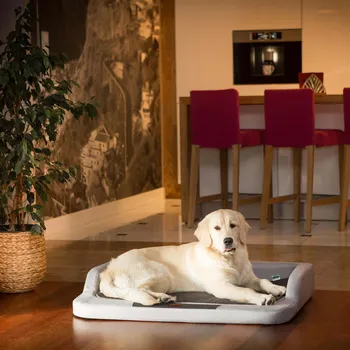 Pelíšek pro psa DOGGY Pelíšek pro psa Medico Stnd. - světle šedý ekolen VELIKOST: Pro středního psa (vel. XL) - 94 x 62 cm