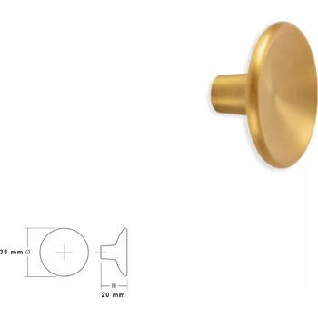 Nábytkové kování Úchytka nábytková VIEFE DISC 0530 Nábytková úchytka rozteč 0, délka 38, mosaz