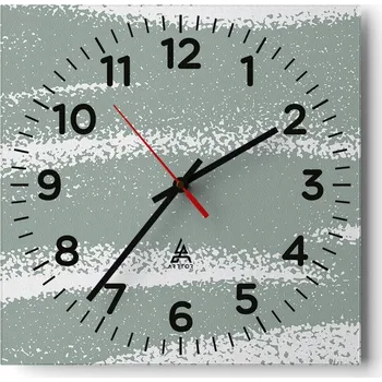 Hodiny Kuchyňské nástěnné hodiny 30x30 Abstrakce Skleněné hodiny do obýváku Tiché