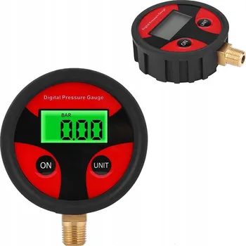 Tlakoměr 0-200 PSI DIGITÁLNÍ TLAKOMĚR PNEUMATIK MANOMETR PSI, BAR, KGF/CM2, MPA