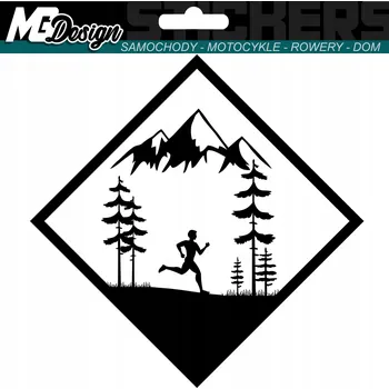 Samolepicí dekorace na vozidlo NÁLEPKA na auto BĚHÁNÍ FIT MUŽ 25x25