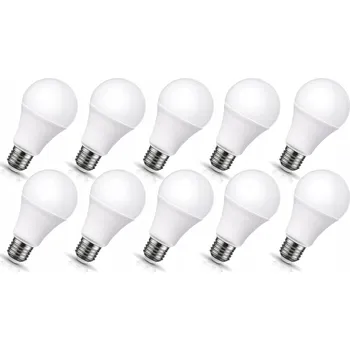 Žárovka 10x LED žárovka E27 7W = 60W - 500lm Neutrální bílá