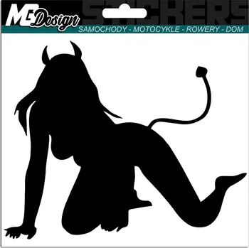 Samolepicí dekorace na vozidlo NÁLEPKA na auto ĎÁBLICE ĎÁBELÍK ŽENA 13x15