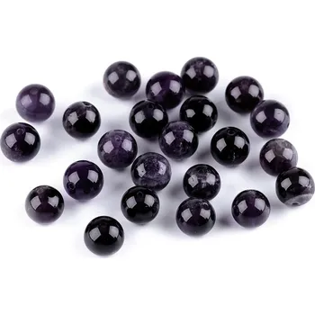 Korálek Ametyst, minerální korálky Ø8 mm Varianta: ametyst, Balení: 15 ks