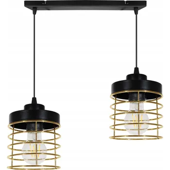 ZÁVĚSNÉ STROPNÍ SVÍTIDLO LUSTR ČERNÝ LIŠTA industriální ZLATÁ ELEGANTNÍ GLAMOUR