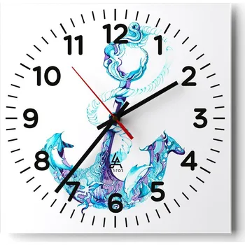 Hodiny Kuchyňské nástěnné hodiny 30x30 Abstrakce Skleněné hodiny do obýváku Moderní Tiché