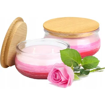 Svíčka Drobo vonná parafínová svíčka s příchutí růže 2 ks