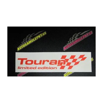 Polep vozidla SAMOLEPKA Touran limited edition pravá (10 - červená) NA AUTO, NÁLEPKA, FÓLIE, POLEP, TUNING, VLASTNÍ TEXT, TISK, AUTOSAMOLEPKY.cz, POLEPY, OBRÁZEK, LOGO, SAMOLEPKY