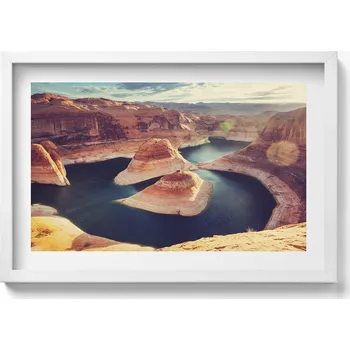 Obraz Dekorativní nástěnný obraz v rámu s grafikou Jezero Powell, USA 60x40 cm