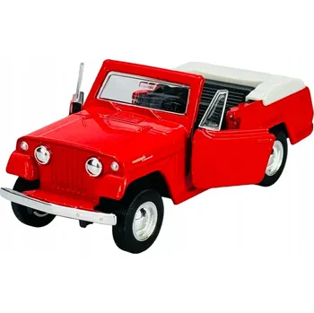 autíčko WELLY OLD TIMER 1967 JEEP JEEPSTER COMMANDO ROADSTER ČERVENÝ 1:34 NOVÝ