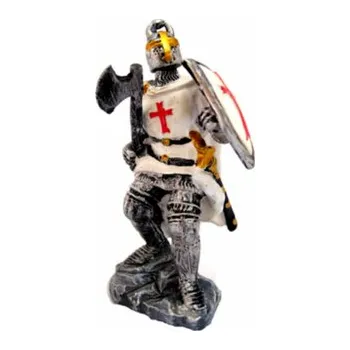 Figurka Model Figurka templáře se sekerou - šedý-bílý