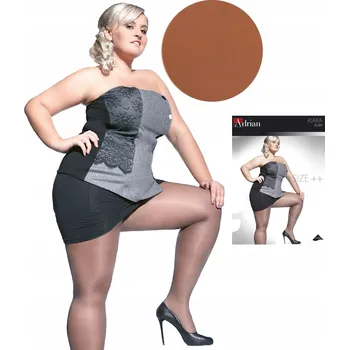 Dámské spodní prádlo ADRIAN PUNČOCHÁČE KIARA 20D PRO PLNĚJŠÍ POSTAVY 8XL Béžová