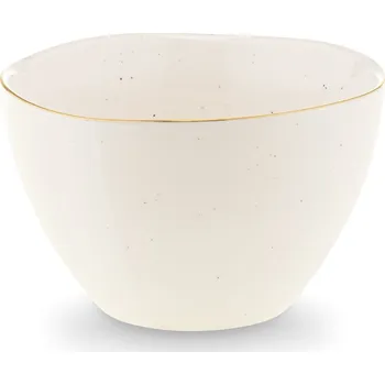 Krásná bílá porcelánová salátová miska se zlatým FORMA