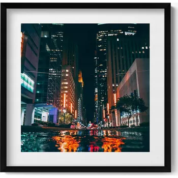 Obraz Dekorativní obraz v černém rámu na zeď Hotel Hilton v Houstonu 50x50 cm