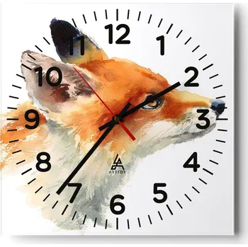 Hodiny Nástěnné hodiny do obýváku 40x40 Zvířata Bezhluczne Skleněné hodiny Tiché