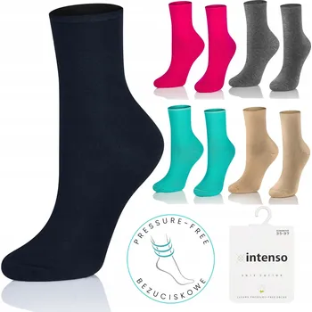 Dámské oblečení 10x BAVLNA BAVLNĚNÉ PONOŽKY BEZ TLAKU 38-40 PL