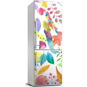 Fototapeta Samolepící dýha na ledničku Listy a houby