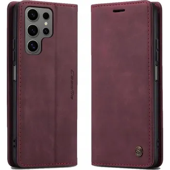 Pouzdro na mobilní telefon Flipové pouzdro Caseme pro Samsung Galaxy S25 Ultra, červené