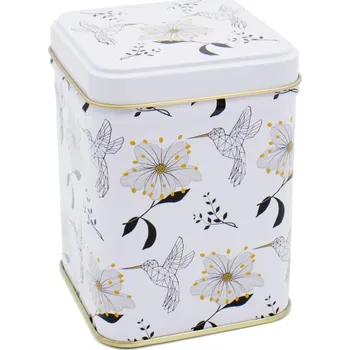 Dóza na potraviny KOVová DÓZA / PLECHOVKA NA ČAJ, KÁVU - KOLIBŘÍK